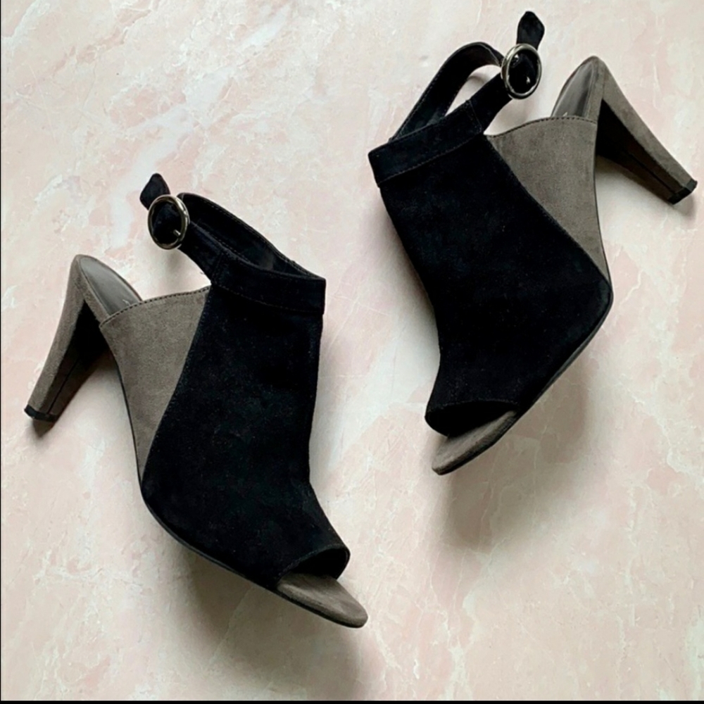 Franco Sarto Chanelle open toe ankle strap heel